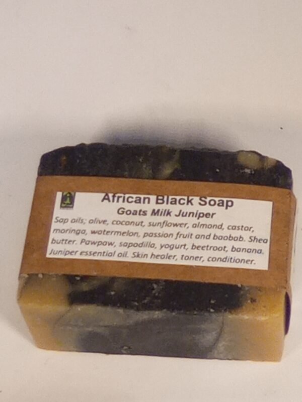 African Black Soap Goats Milk Juniper - Image 3