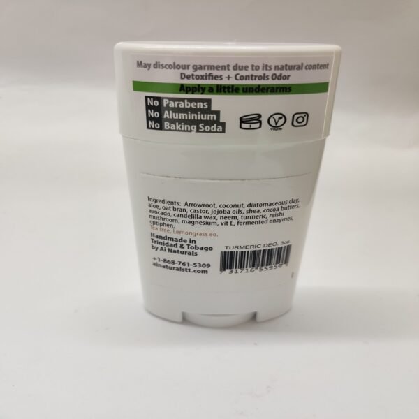 Turmeric and Neem Natural Deodorant 3oz - Image 2