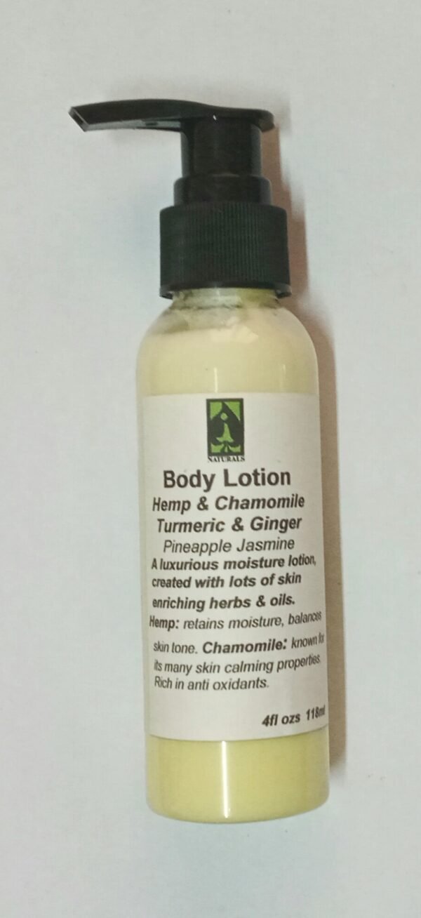 Hemp & Chamomile, Turmeric & Ginger Pineapple Jasmine Body Lotion 4 fl oz